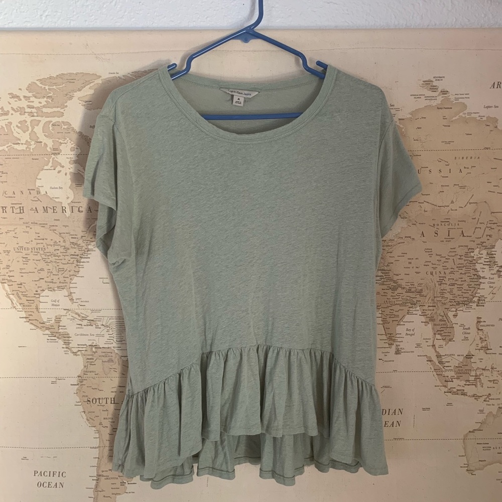 CK Peplum High Low Top